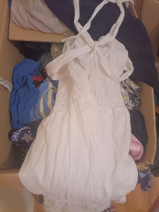 Rochie dama lunga alba vara