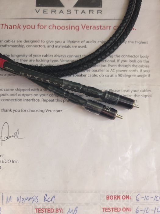 Verastarr Nemesis RCA аналогов интерконект 1м