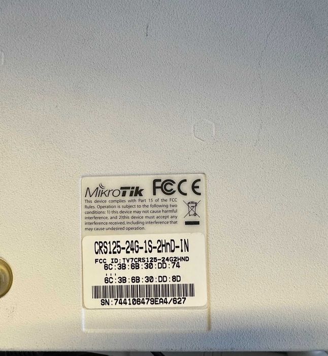 Mikrotik CRS125-24G-1S-2HND-IN Гигабитов рутер / суич