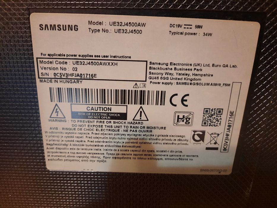 Телевизор Самсунг 32 инчов за части Samsung модел UE32J4500AW