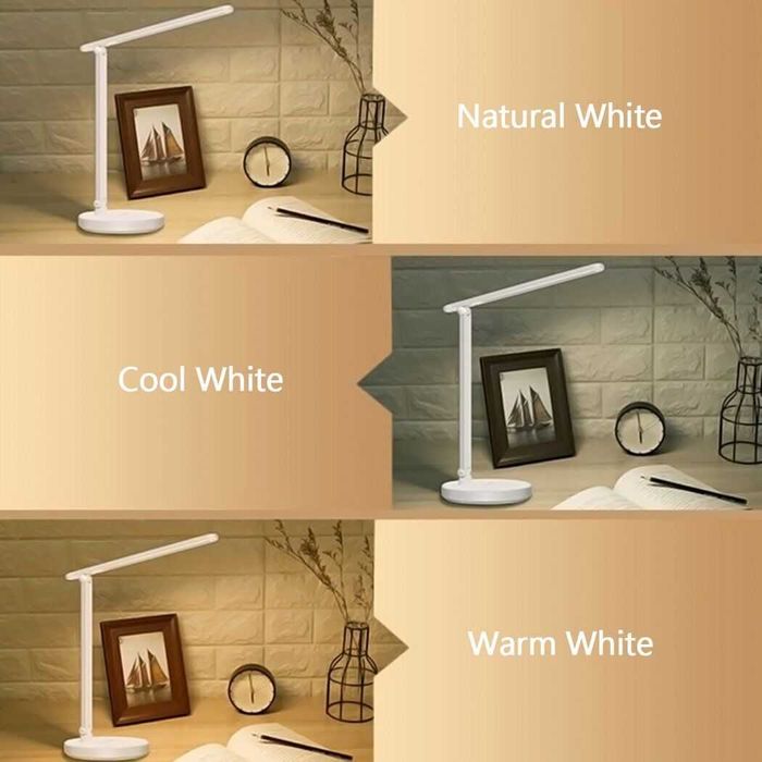 LED настолна лампа с безжично зарядно и грижа за очите MDHAND