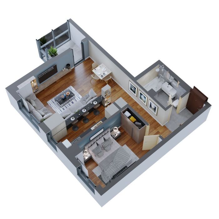 Apartament 2 Camere | TIP 1 | 58mp | Complex Comat Towers