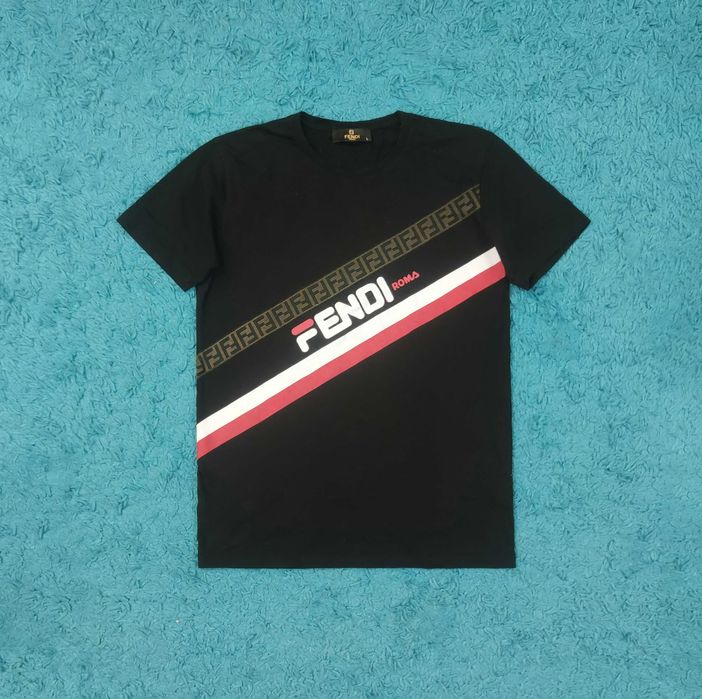 Tricou Fendi - Roma White/Red Regular