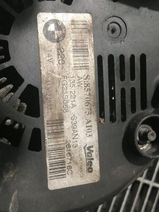 Alternator BMW X5 F15 3.0 D 2013 - 2018 258CP 2993CC N57 D30 A Euro6 (1268) Diesel ...