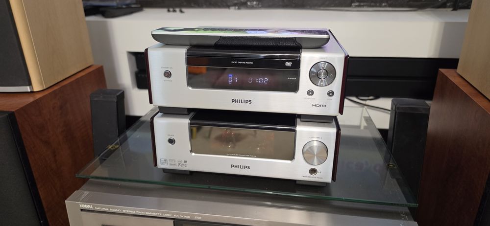 Linie 2.1 Philips MCD 908 amplificator lampi CD/DVD player iesire subwoofer activ Hdmi