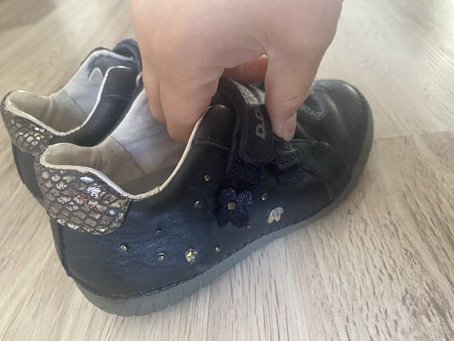 Pantofi din piele, pentru fetite, LED, marimea 28, DD Step