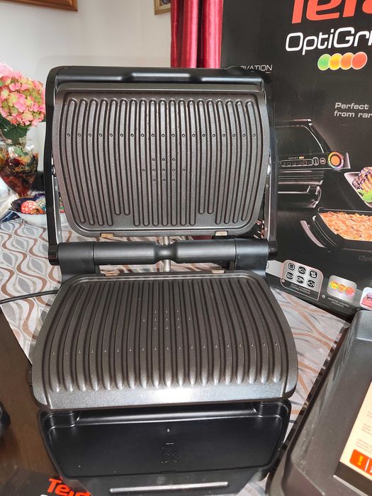 Gratar electric TEFAL OptiGrill+ Snacking&Baking GC714834, 2000W, 6 programe automate, negru