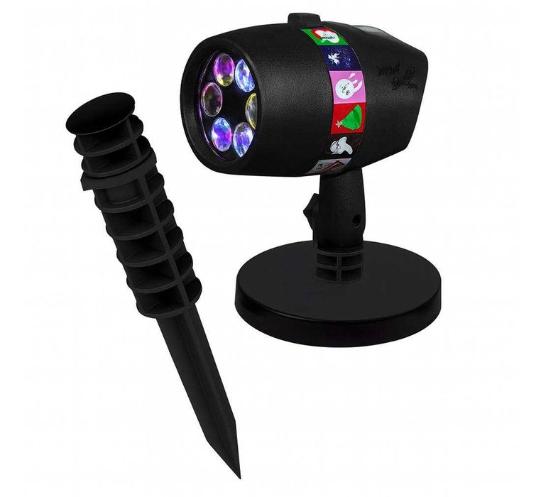 Лазерен проектор, LED, празнични светлинни ефекти, 12 приставки, 5VDC