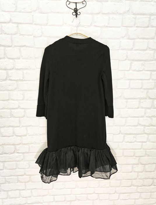 COS Оригинална черна рокля вълна / коприна размер XS