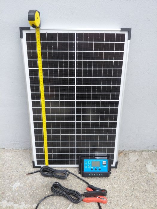 Kit panou solar 30w, controller plus cabluri