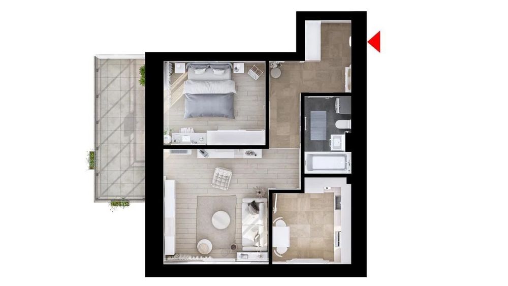 HILS Republica Apartament cu 2 camere