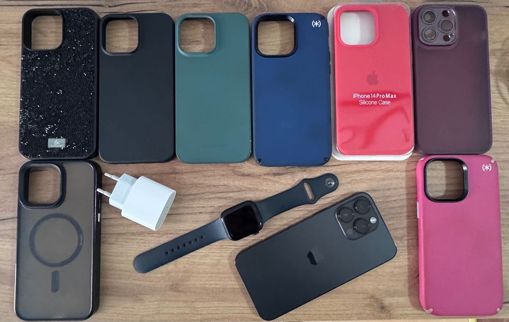 iPhone 14 Pro Max 256GB + Apple Watch S7 LTE + аксесоари