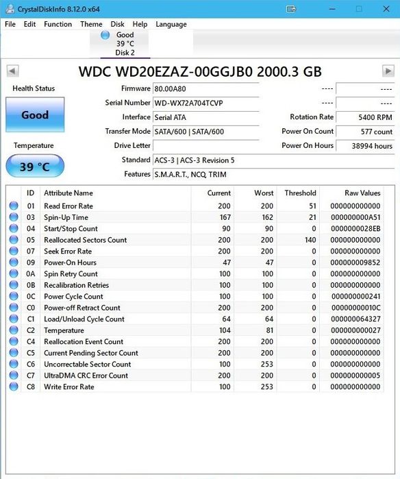 Hdd wd blue 2tb.