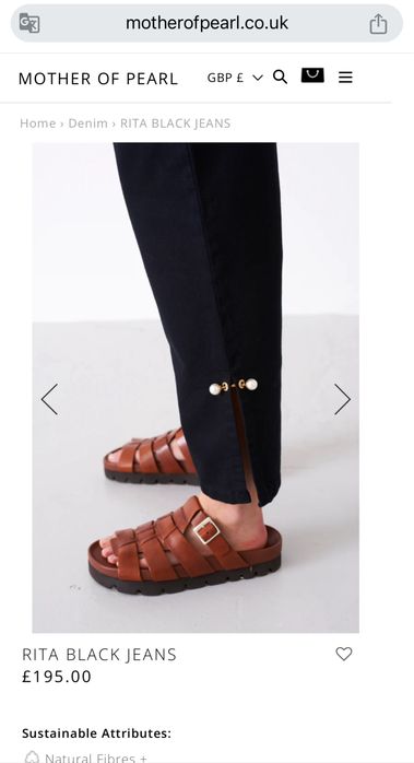 Черни дънки Mother of pearl