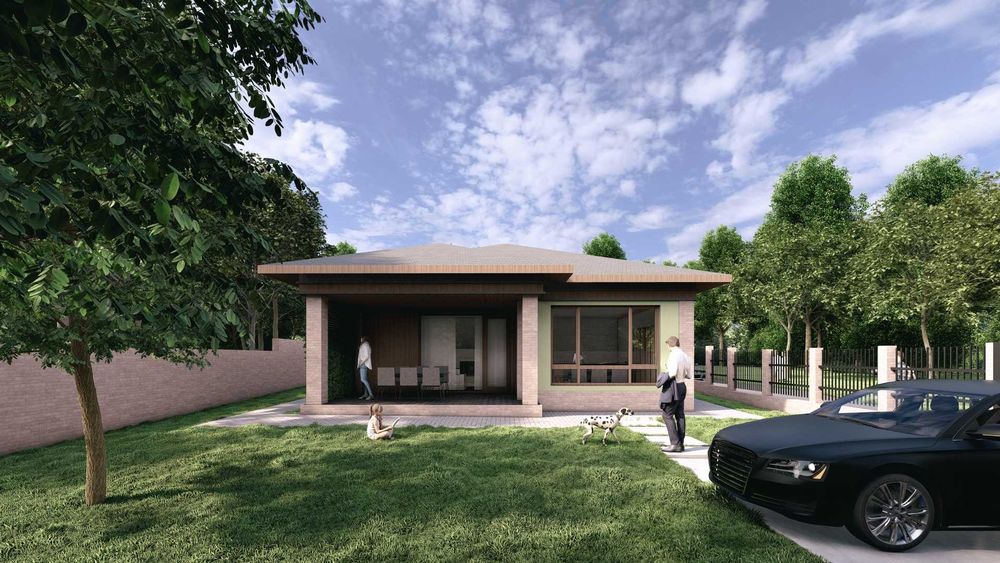 Проект за монолитна еднофамилна къща 164 кв.м.- Четирилистна Детелина