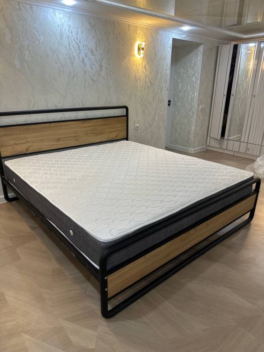 Кровать металлический / кровать / железный кровать лофт temir krovat