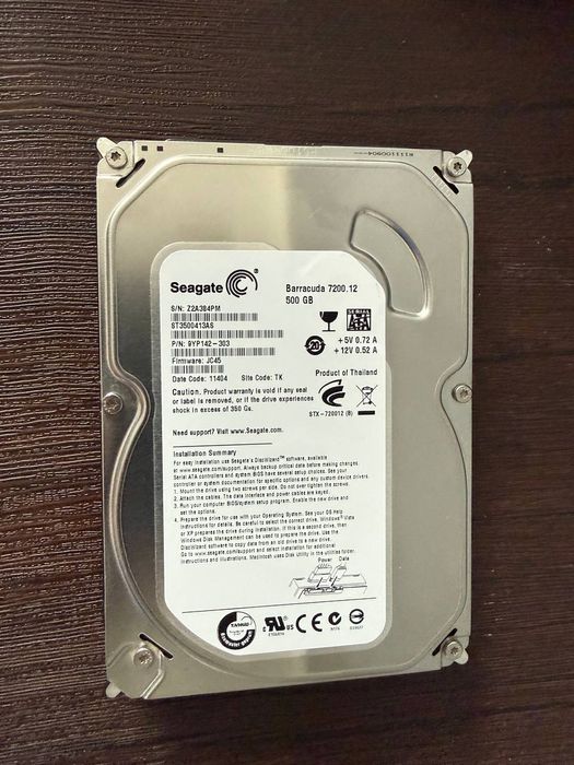HDD 500GB Seagate 100% здоровья