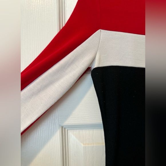 Zara рокля в бяло, червено и черно