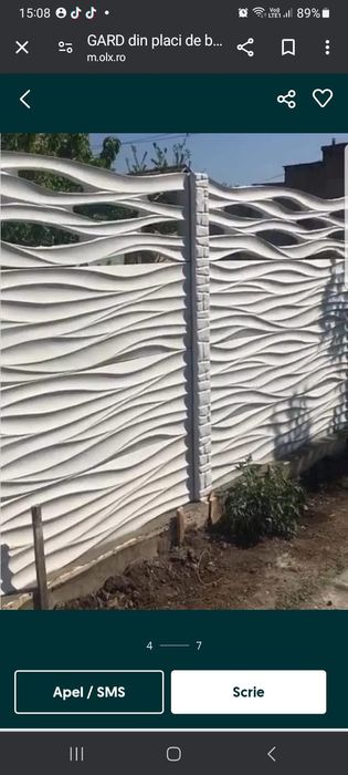 Placi de gard din beton