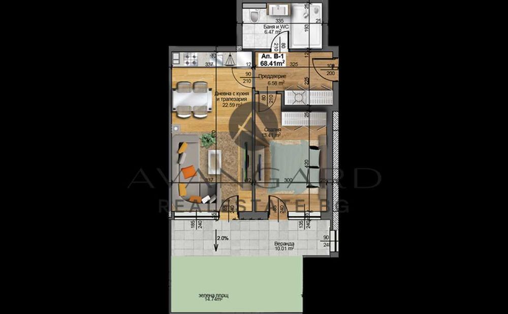 Продава се Двустаен апартамент в Пловдив, Христо Смирненски - 93 кв.м за 574 €/кв.м - Снимка #2