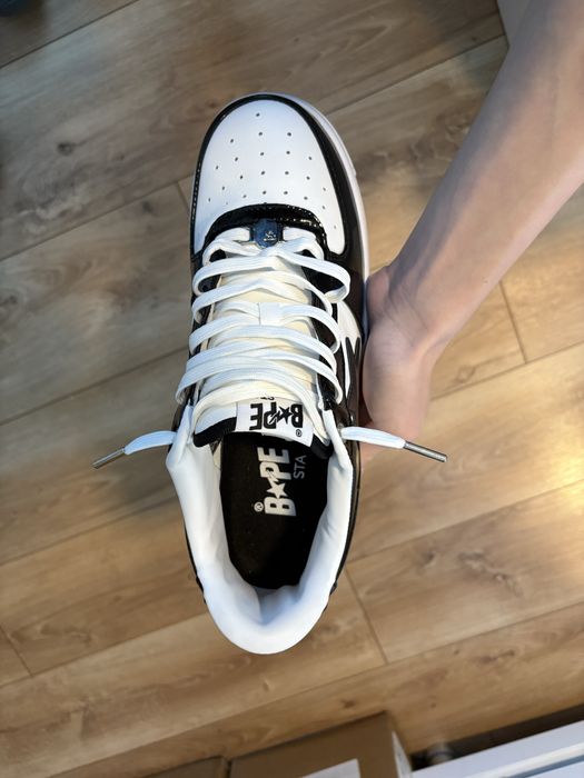 A Bathing Ape Bape Sta Patent Leather Black White Star