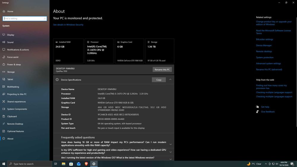 CALCULATOR MID-END Dell OptiPlex 7010 | GTX 1060 6GB | 24GB RAM DDR3 | MONITOR FHD 100Hz