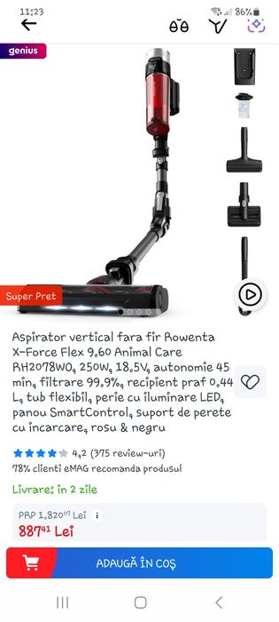 Aspirator vertical Rowenta
