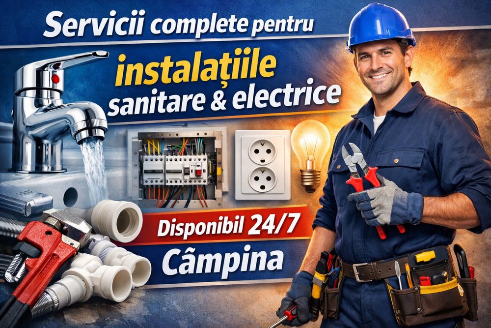 Instalații SANITARE & ELECTRICE   CÂMPINA  Disponibilitate 24/7