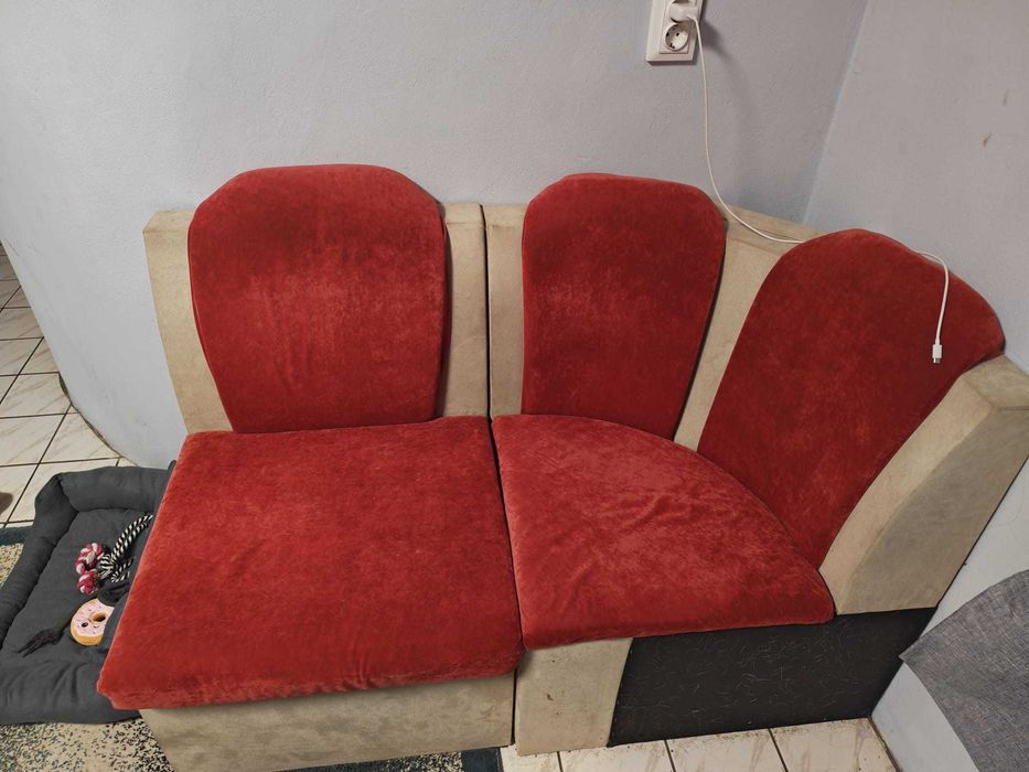 Ъглов диван с 3 компонента