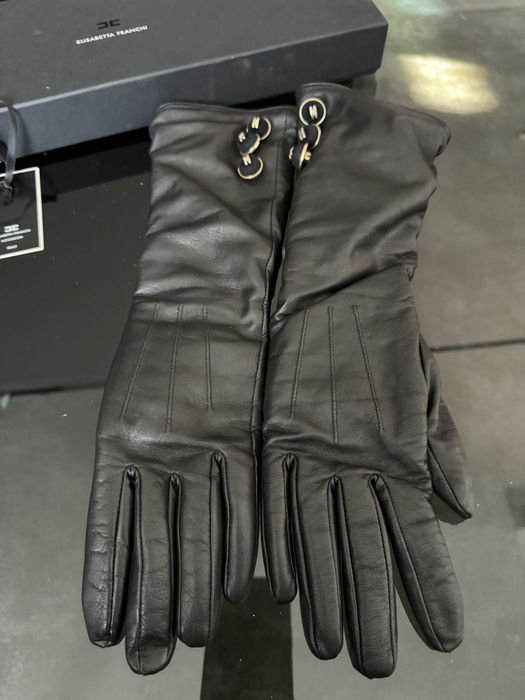 Кожени ръкавици Elisabetta Franchi