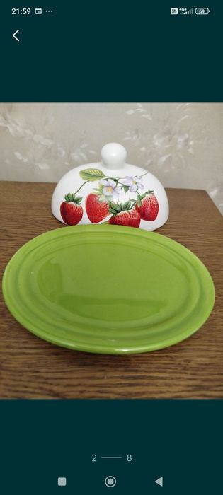 Маслёнка фарфоровая