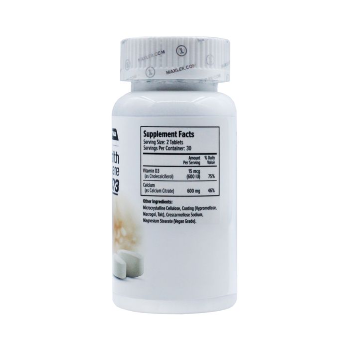 Кальций цитрат Д3 Maxler 600 мг 60 таблеток