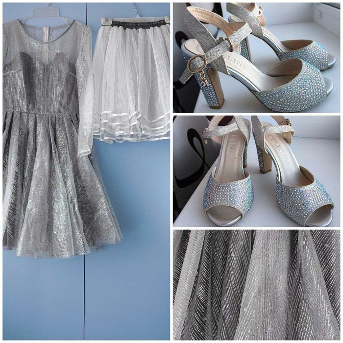 Платье с туфлями, б/у