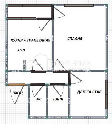 Дава се под наем Тристаен апартамент в Търговище, Център - 65 кв.м за 306 € - Снимка #15
