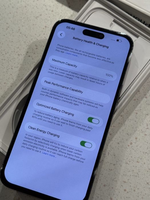 iPhone 14 Pro Max 128GB Deep Purple – Перфектен, 100% Батерия!