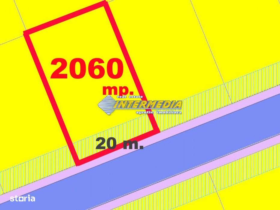 Teren Intravilan Ighiu-Telna 2060 mp d= 20m asfalt apa gaz curent cana