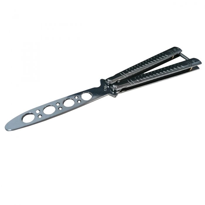 Briceag fluture de antrenament, Bullet Blade, 22 cm, argintiu