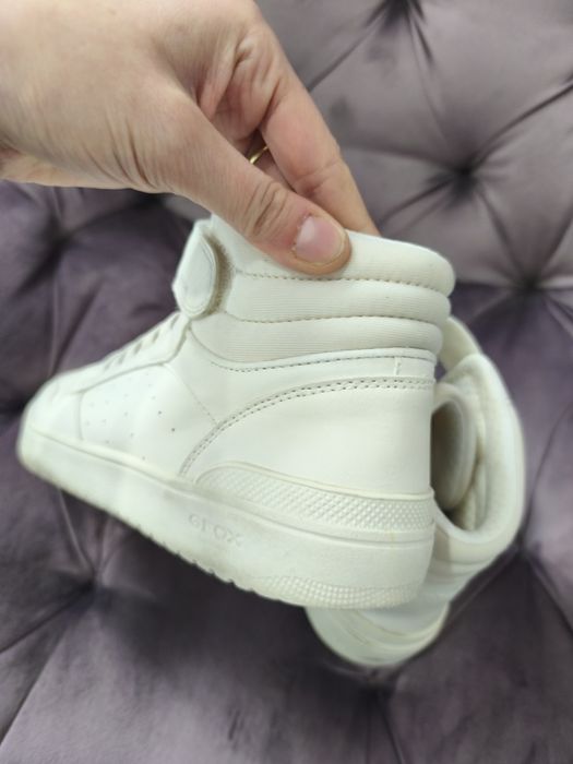 Sneakersi/ teniși înalți Geox pentru copii din piele naturală