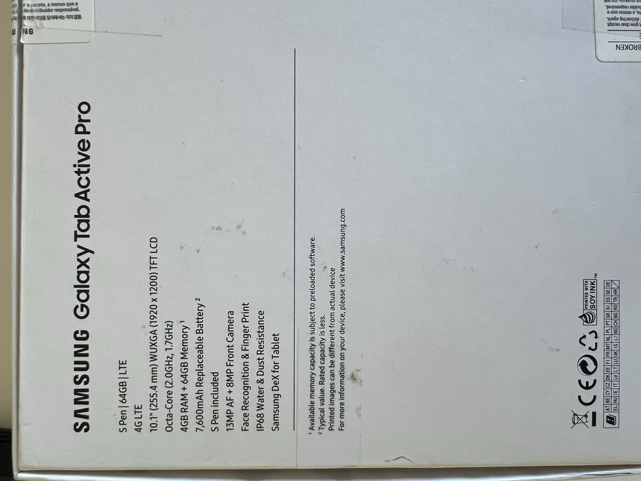 Samsung Galaxy Tab Active Pro 10.1” 4GB/64GB 5G+ S Pen + кейс IP68