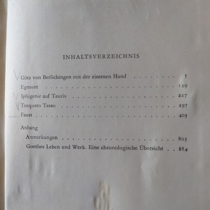 Гьоте - избрани пиеси на немски език