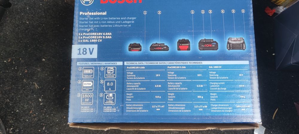 Bosch încărcător/acumulatori set nou