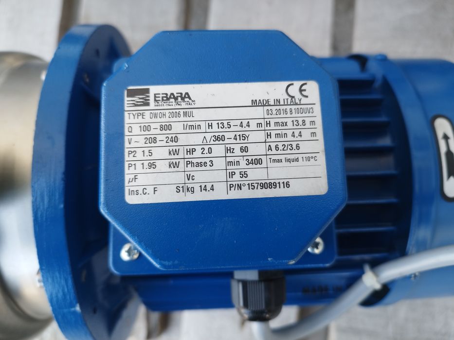 Неръждаема помпа Ebara  , хромникелова помпа