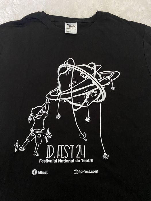 Tricou negru id fest unisex