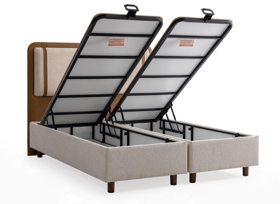 Тапицирано легло Sidelya Deluxe Перлено Бяло