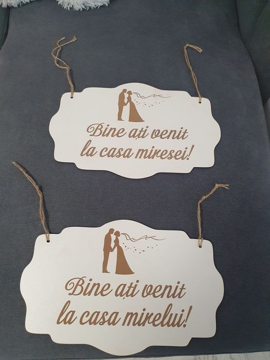 Vand tăblițe întâmpinare mire/mireasa