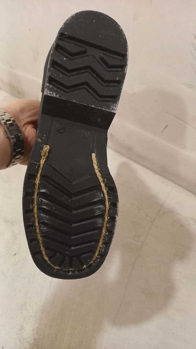 Зимни кожени обувки, кубинки