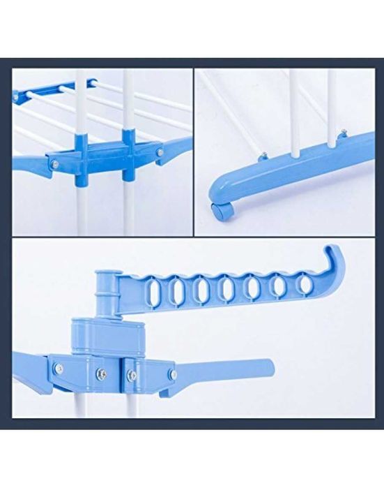 НОВ Вертикален голям сушилник за дрехи с ДЕБЕЛИ ПРЪЧКИ против гънки