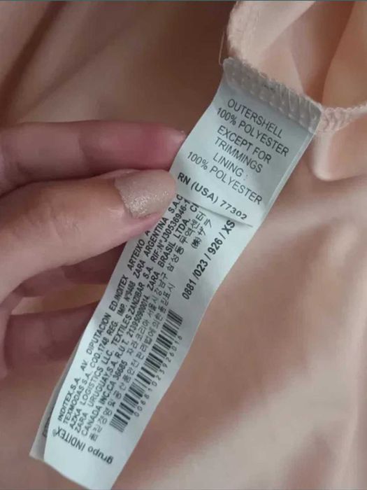 Zara blush strapless maxi dress