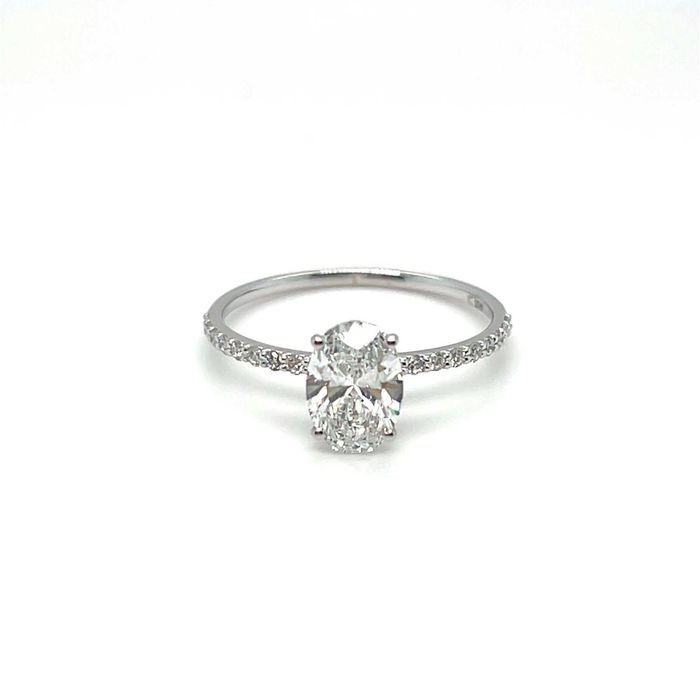 Inel logodna aur alb 14 kt. cu diamant 1.19ct. tw. (lab-grown)