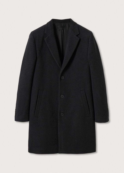 Palton bărbătesc de lână cu căptușeală detașabilă cu glugă (mărimea L)